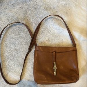 MORETTI vintage leather cross body purse